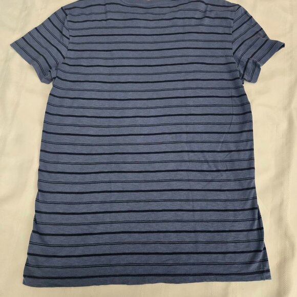 Men's Size Small American Eagle Outfitters Blue Stripped Short Sleeve Pullover - Picture 5 of 9